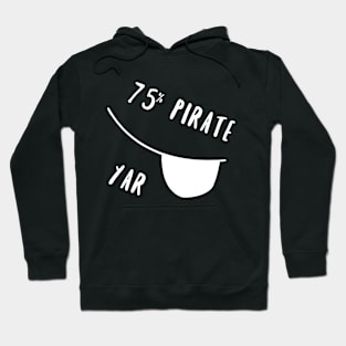 75% pirate - white Hoodie